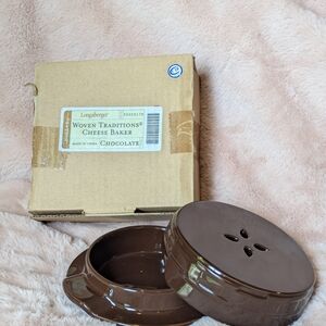 Longaberger Chocolate Cheese Baker